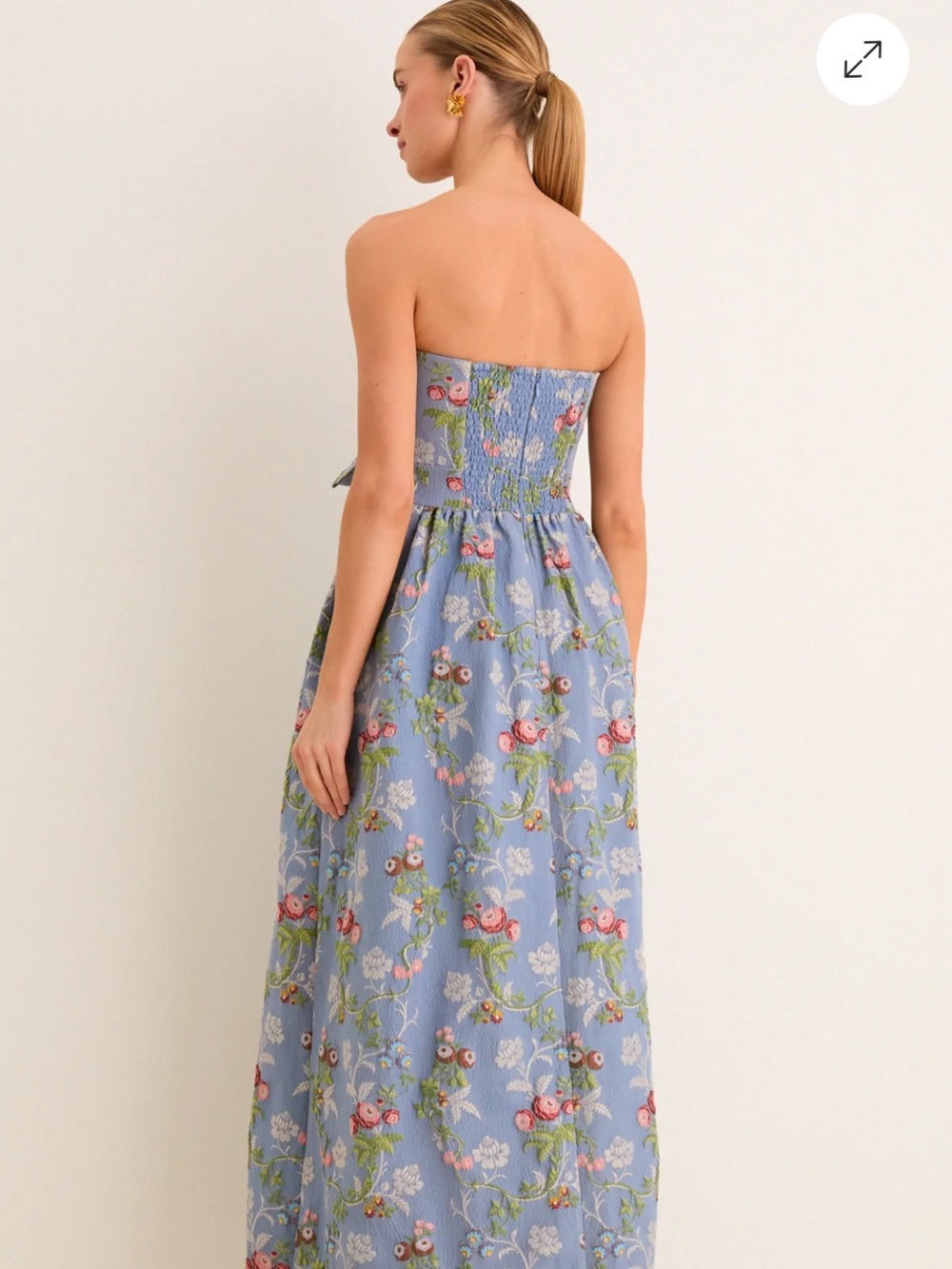 NWT Tuckernuck Trellis Bloom jacquard Kathleen gown - Picture 2 of 12